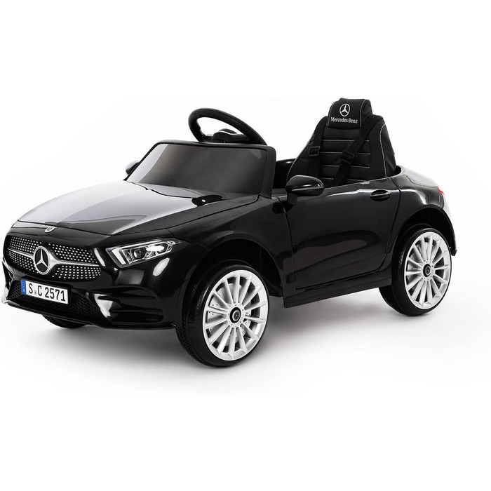 Дитячий електромобіль Mercedes CLS 350 AMG Babycar, 12V, ліцензія, шкіряне сидіння, MP3, пульт, чорний