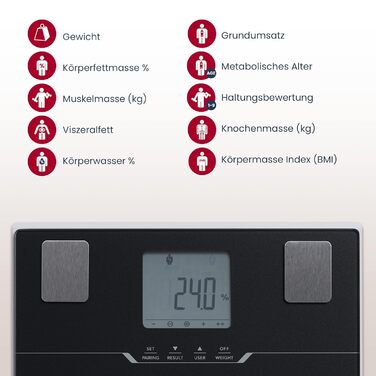 Ваги складу тіла Tanita BC-401, Bluetooth, Склад тіла, Smart App, 3 роки гарантії, Чорний