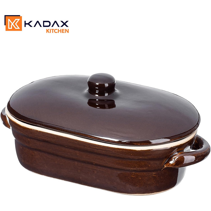 Глиняна жаровня KADAX, 23x12.5x6 см Пароварка