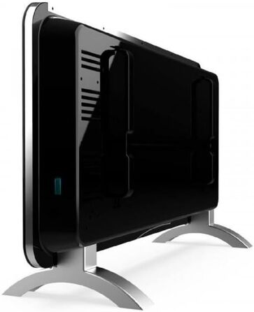 Конвектор Cecotec Ready Warm 6750 Crystal Connection з глянсовою панеллю, 2000 Вт, WiFi, термостат, таймер, підставка, для ванної кімнати (IP24), тихий, білий (чорний, 1500 Вт)