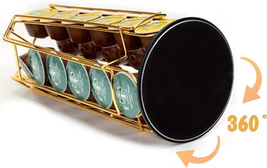 Тримач для кавових капсул MeelioCafe на 24 шт золотий