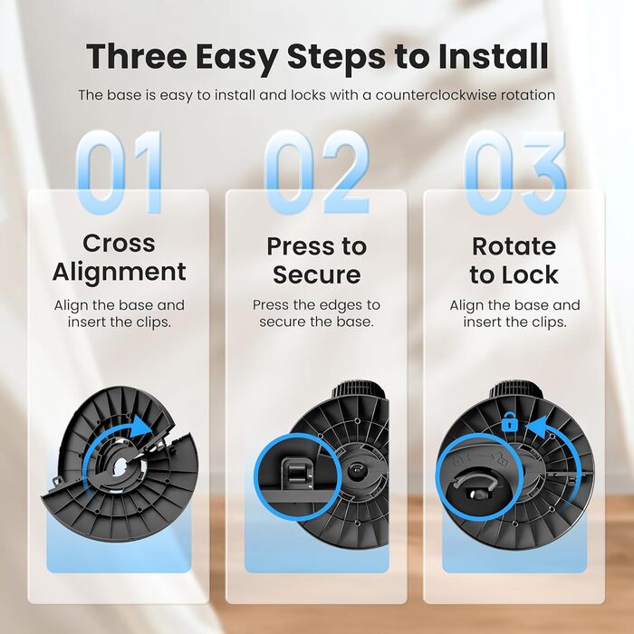 Турбовентилятор Leiser 91 см з осциляцією, пультом дистанційного керування та Wi-Fi, 4 швидкості, 4 режими, таймер 12 годин, чорний