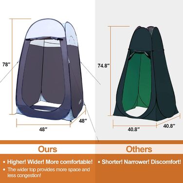 Душова кабіна Pop-Up Leader Accessories, 122x100x198 см, сіра, для швидкого встановлення