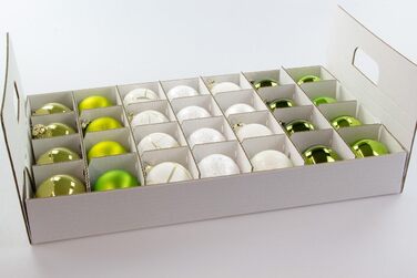 Коробка для новорічних кулі - ялинкових прикрас та декору (61 літр), червона