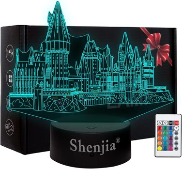 Лампа Shenjia Harry Potter Hogwarts - RGB світлодіод для дитячої кімнати, подарунок для шанувальників, 3D