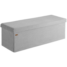 Складаний стілець-лавка сірого кольору з тканини Cord, 114x38x38 см, МДФ