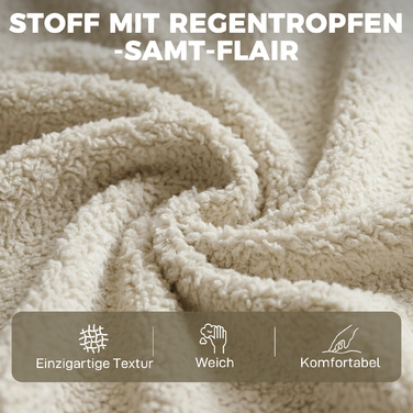 Кутовий диван з реверсивною чашею, 3-місний диван з оксамитовою оббивкою, широке та глибоке сидіння, пружинні подушки, Бежевий