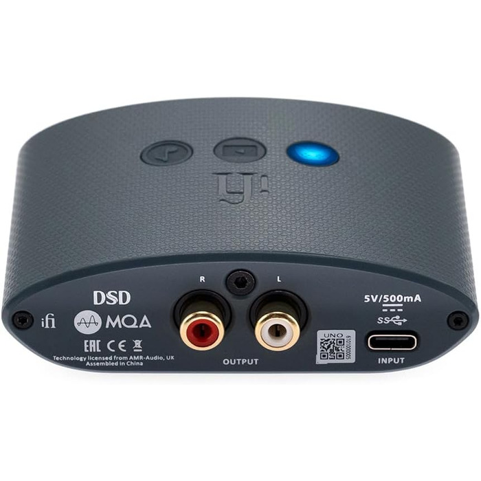 iFi UNO -  DAC & AMP - Вхід USB-C - Покращення аудіо - Режими потокового передавання/ігор/музики - Регулювання звуку - 32-біт/384 кГц/DSD256/MQA - Windows/MAC/Smart Device/Active Shield