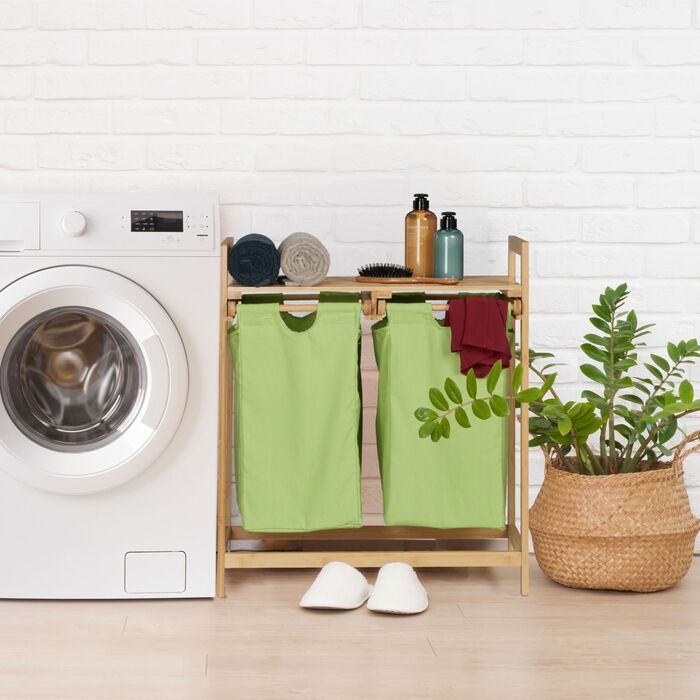 Кошик для білизни Relaxdays з бамбукової полиці