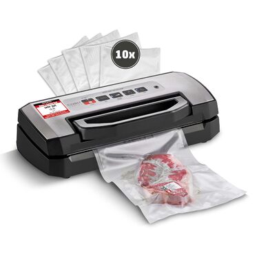 Вакууматор CASO advanced Pro (VRH 490) з функцією CASOTEK Liquid, подвійним швом та набором пакетів, професійний вакуумний пакувальник