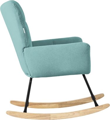 Крісло-гойдалка ML-Design Salbei з оббивкою під фліс, дерев'яні полози, для вітальні/спальні/балкона