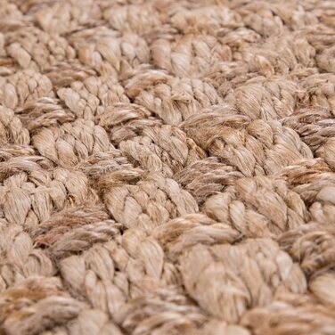 Домашній килим Paco для вітальні з волокна ручної роботи, джутовий мелірований Сучасний візерунок в стилі бохо, Розмір 80x150 см, Колір (80x250 см, натуральний 3)
