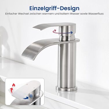 Змішувач для ванної CECIPA, нержавіюча сталь, висота виливу 86 мм, для ванної кімнати