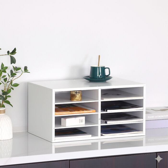 Організатор для документів Relaxdays з бамбука, 8 відділень