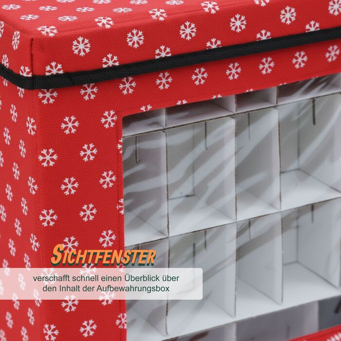 Набір з 3 коробок для зберігання новорічних кулічок Relaxdays