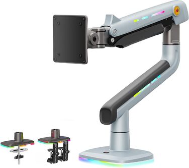 Кріплення для монітора NB Ergonomic для широких моніторів до 60 дюймів, RGB, навантаження до 20 кг, VESA 75/100 (Lake Blue)