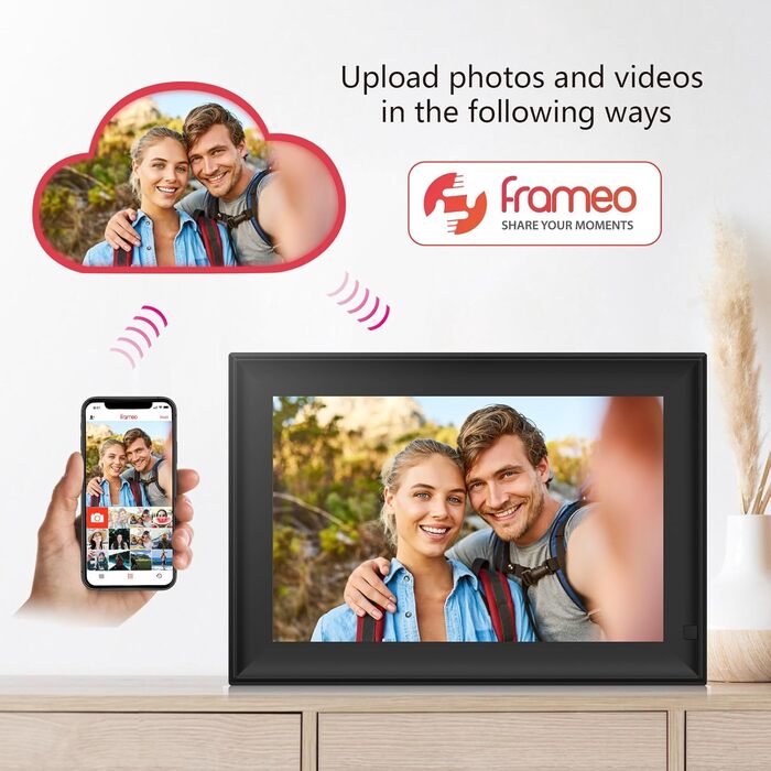 Цифровий фоторамка з Wi-Fi, 10.1 дюйма, сенсорний екран, 32GB, Frameo