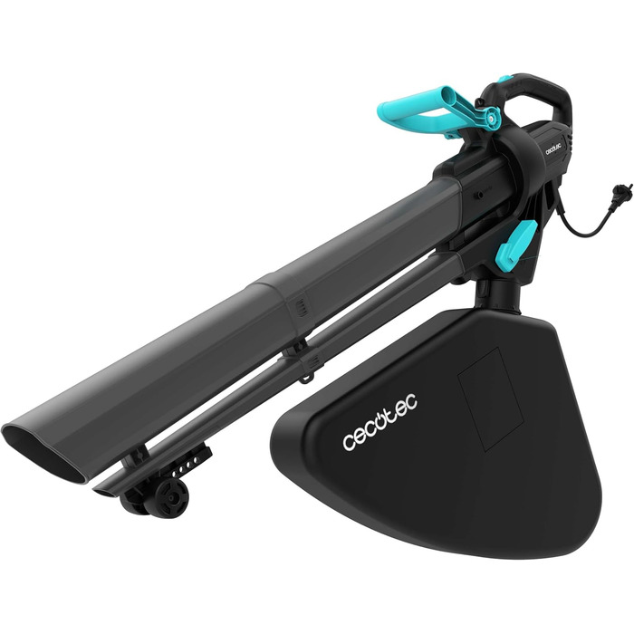 Cecotec Airforce 3300 Crush&Go: електропилосос та подрібнювач листя, 3300 Вт, 270 км/год, XL-насадка, 6 швидкостей, мішок 40 л