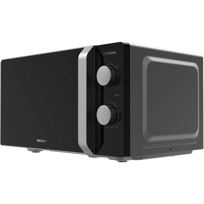Мікрохвильова піч Cecotec Proclean 5010 Inverter 19 л, 700 Вт, 5 режимів, LED-дисплей, 8 програм, чорна, механічне керування