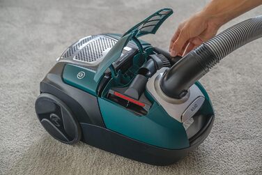 Пилголом Hoover HE520 Allergy з мішком 3,5 л, тихий (69 дBA), автоматична система видалення мішка, фільтр EPA, насадка для тварин