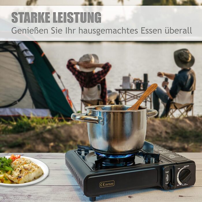 Газовий набір Greenpoint: газовку + 8 балончиків для кемпінгу (у валізі)