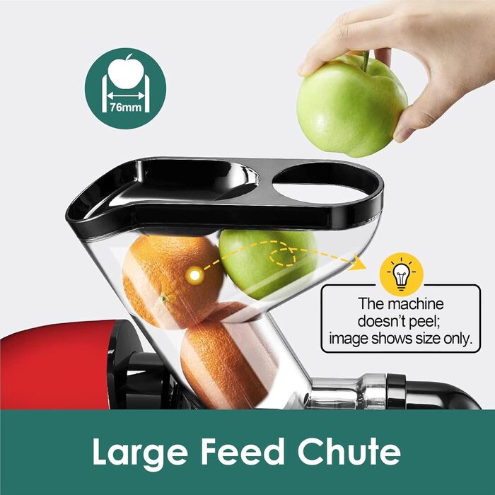 Фрета Slow Masticating Juicer - повільний шнековий соковитискач, блакитний (Empire Rot), BPA Free, широка подача, тихий мотор