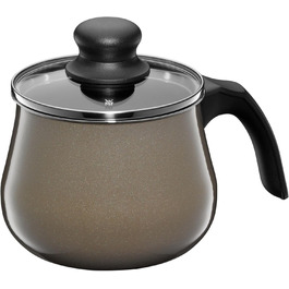 Каструля WMF Fusiontec Mineral Milchtopf з кришкою Gladeckel 12 см, для приготування молока, індукційна, з високотехнологічної кераміки, жароміцна, стійка до подряпин, колір: коричневий