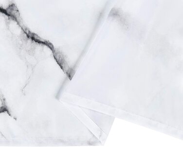 Завіса для душу Alishomtll текстильна завіса для душу тканина з кільцями, Мармурова завіса для душу з цифровим друком для ванни поліестер проти цвілі, 175x178 см (1-мармурово-сірий, 180 х 200 см)