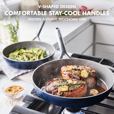 Набір сковорідок GreenPan GP5: керамічне покриття, антипригарні, 24.1 та 27.9 см, 2 шт.