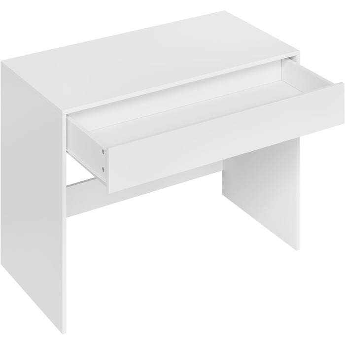 Комп'ютерний стіл з ящиками для дітей та спальні, мінімалістичний дизайн, 100x50x75 см, білий