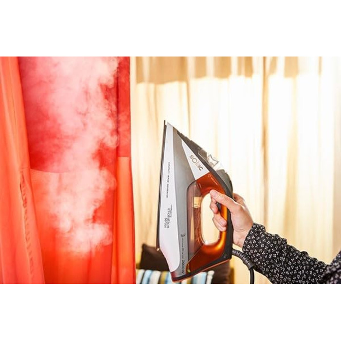 Праска з пароутворенням Solac CVG9511 - праска з керамічним покриттям, 2800 Вт, чорний, помаранчевий, білий