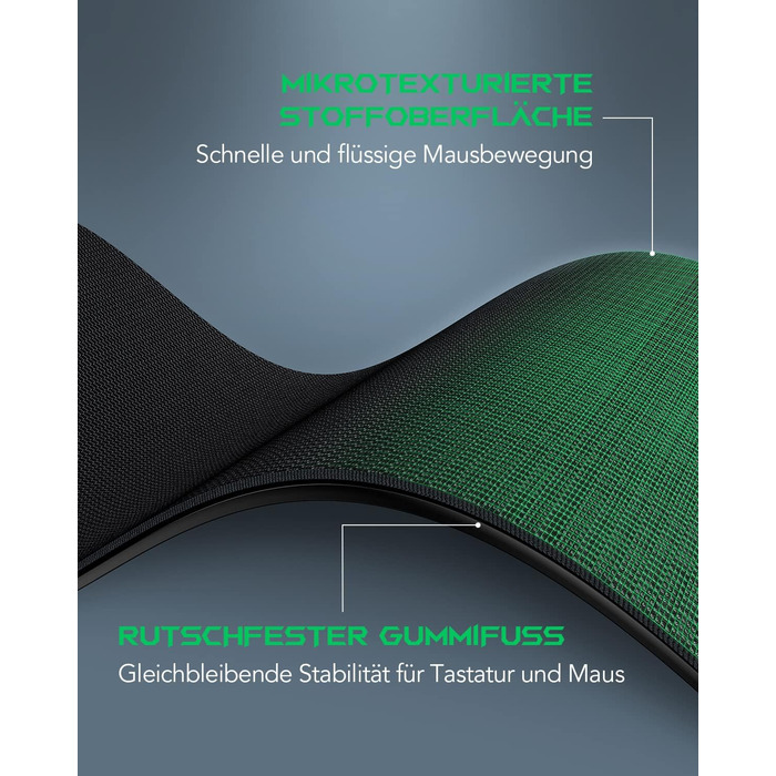 Ігрова мишка Pad Black Shark XXL 1200 x 600 мм - великий килимок для миші з водовідштовхувальним покриттям та антиковзною основою