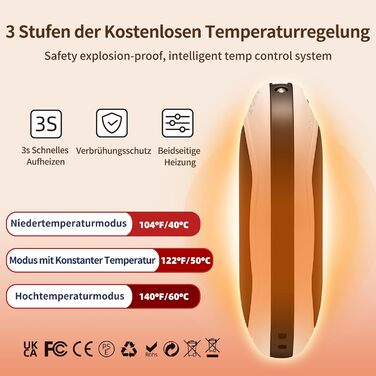 Електричні грілки для рук 2 шт. 10000 mAh з цифровим дисплеєм, USB-зарядка, Powerbank, подарунок на зиму для жінок та дітей (чорний/сріблястий)