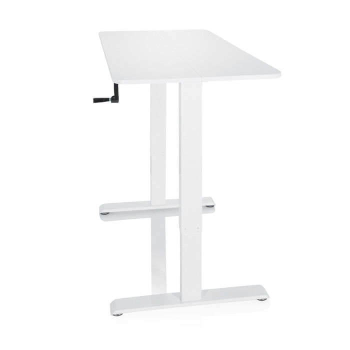 Робочий стіл STAND CR 120 x 60 з ручним регулюванням висоти, білий, hjh OFFICE