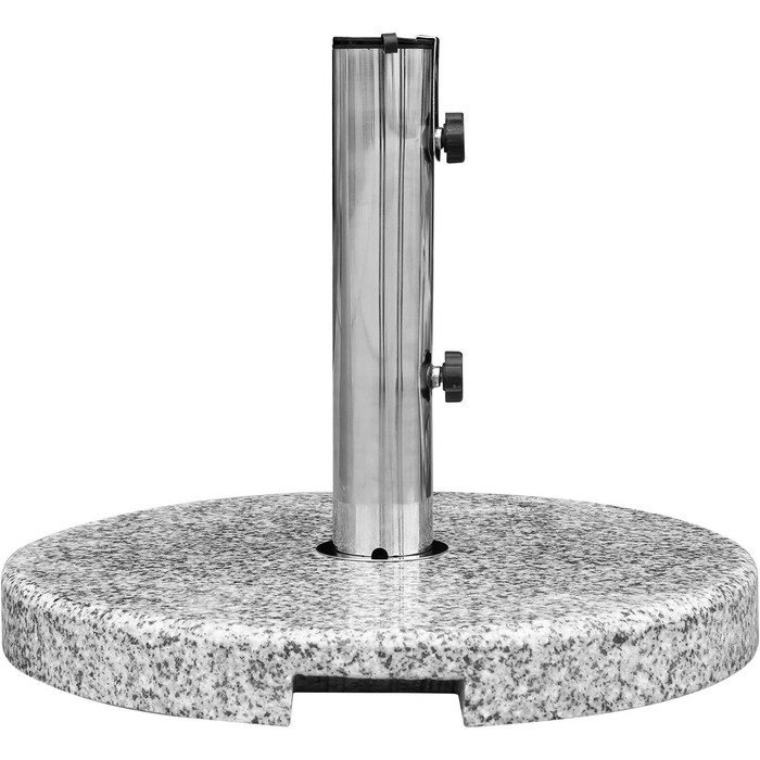 Підставка для парасольки Anndora Granit 25 кг, підставка для балкона, діаметр стійок до 48 мм (світло-сірий круглий конус)