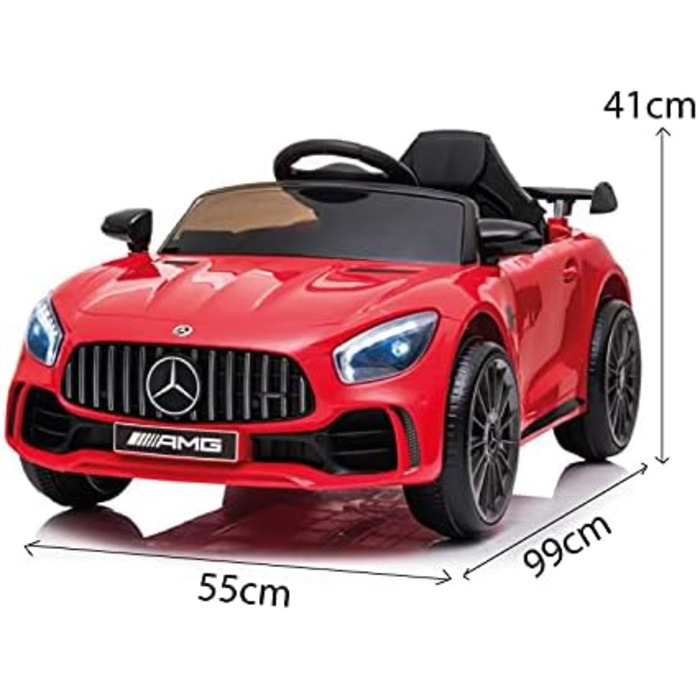 Дитячий електромобіль Mercedes GTR Mini з акумулятором 12V, червоний