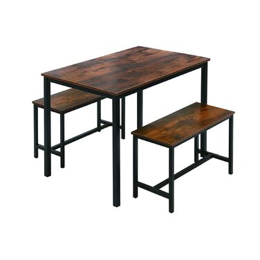 Набір столу та двох лавок Relaxdays