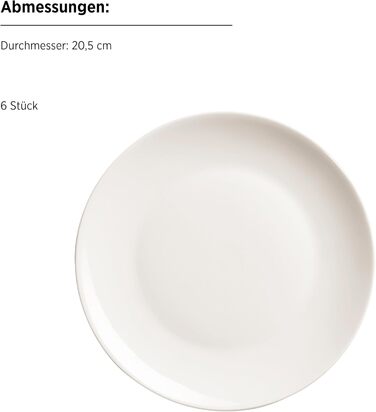 MÄSER Belmira - класичний кавовий сервіс на 6 осіб (18 предметів), порцеляна, білий