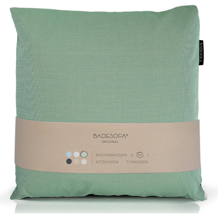 Подушка для ванни BADESOFA® Premium | Зручна, швидковисихаюча | Підходить для будь-якої ванни (зелена, середній розмір)