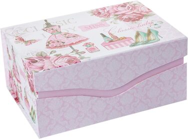 Набір чашок та блюдець London Boutique, Шabby Chic, вінтажний дизайн, порцеляна з квітковим візерунком, 2 комплекти в подарунковій коробці, кераміка (Роза)