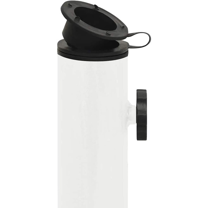 Підставка для парасольки від сонця, підставка для парасольки, основа для парасольки, тримач для парасольки, тримач для парасольки від сонця, лита залізна підставка, білий колір, 45x45x30 см