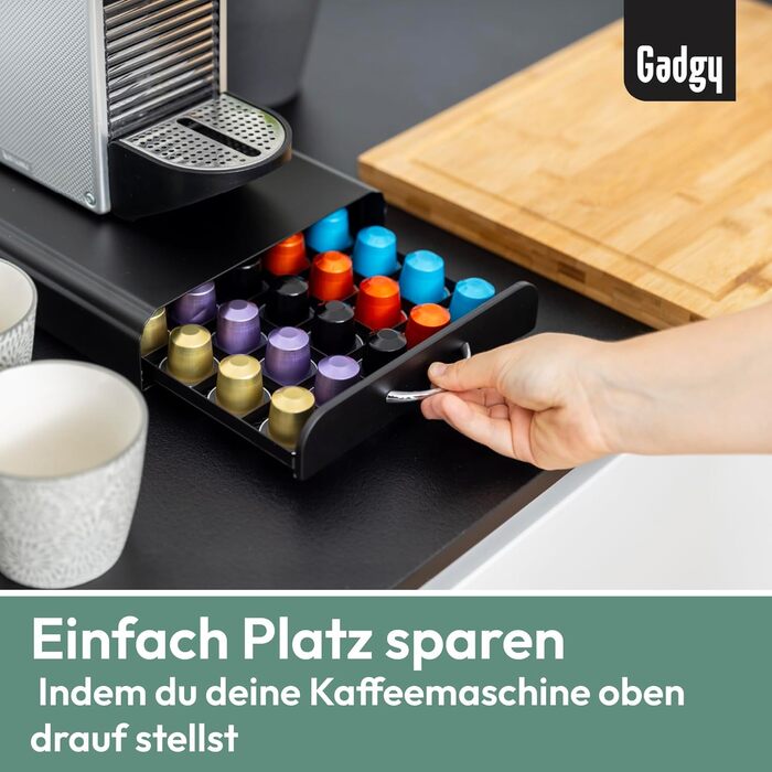 Тримач для капсул кави Gadgy | На зберігання 36 капсул | Ящик для капсул Nespresso | Тримач з нержавіючої сталі