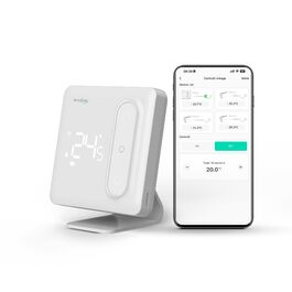 Smart термостат на радіатор 2 шт., Zigbee, бездротовий, з керуванням через Tuya APP та голосовими помічниками (Alexa, Google Assistant), енергозбереження (з датчиком температури Zigbee)