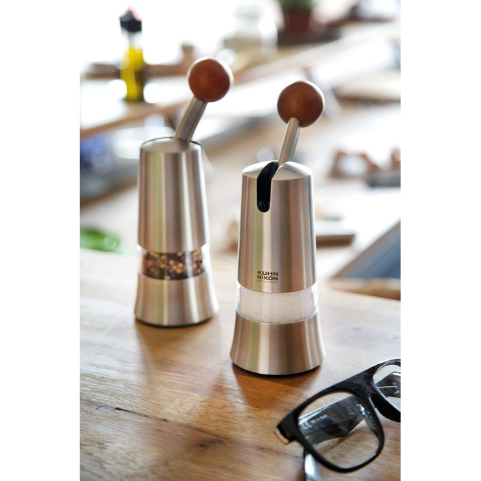 Мельниці для солі та перцю Kuhn Rikon Ratchet Grinder з регульованою керамічною жорна (нержавіюча сталь)