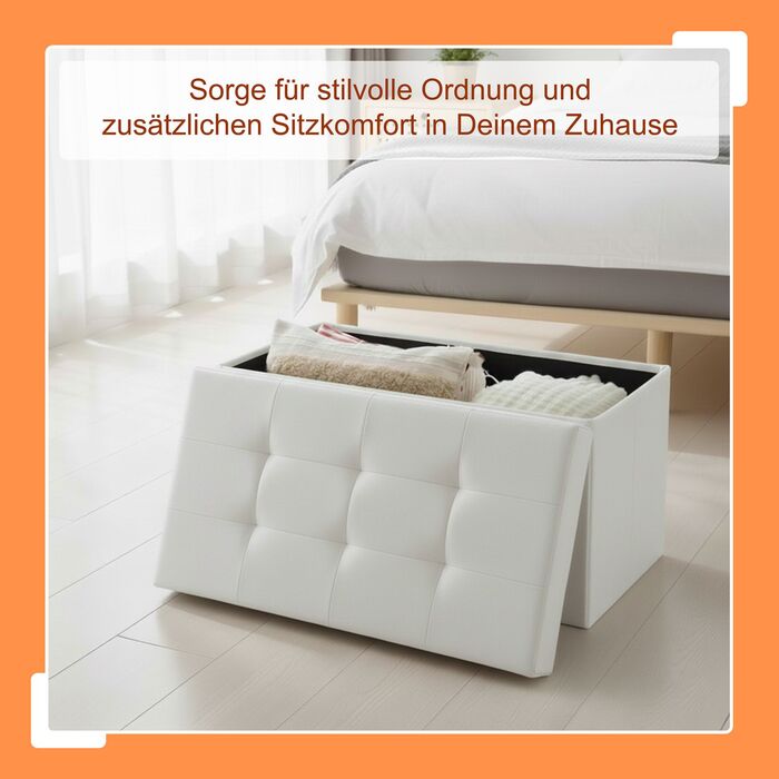 Relaxdays Складана лавка з штучної шкіри