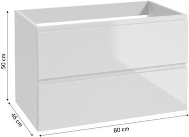 Тумба під ванну Deftrans Domodomo, 60x50x45.8 см, біла, для стільниці умивальника, дубова стільниця