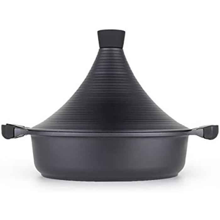 Тажин агадірський, 32 см, кераміка, чорний - для приготування марокканських страв