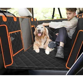 Ковдра для собак на заднє сидіння автомобіля, нековзна, водонепроникна, стійка до подряпин, сумісна з дитячим кріслом, 60 символів