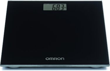 Цифрові ваги для ванної кімнати OMRON HN289 з великим РК-дисплеєм і протиковзкими ніжками, дуже плоскі ваги, рожеві (чорні)