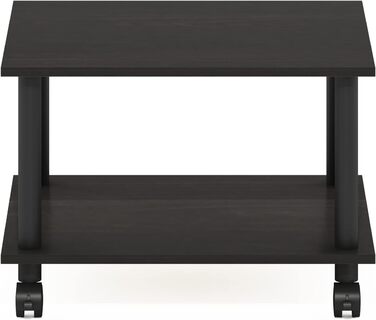 Підставка для комп'ютера Furinno Econ для офісу, з роликами, 2-рівнева, Espresso/Schwarz